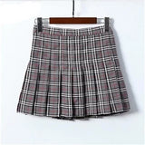 Women plaid Pleated Skirts