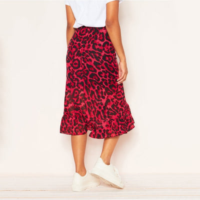 Leopard Long Skirt Women