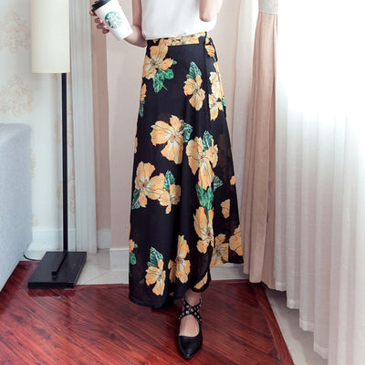 Floral Print Summer Skirts Womens