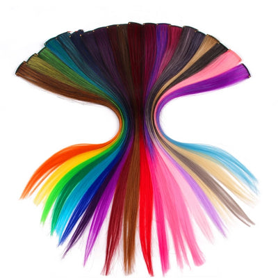 57 Colors 50CM Single Clip In One Piece Hair Extensions
