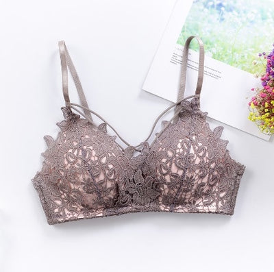 Lace Floral Embroidery Bralette Sexy Lingerie Comfort