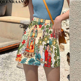 Mini Skirt Female Character Print Skirts