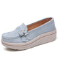Platform Loafers Ladies Elegant Genuine Leather