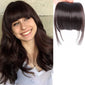 Natural Black Brown Neat Front Clip In Hair Bangs