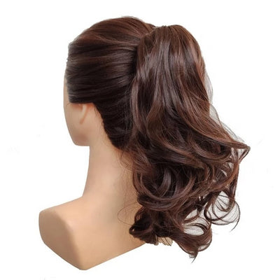 Short Wavy Ponytail Hair Extensions Claw Ponytails