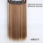 5 Clips Synthetic Hair Long Straight Blonde Clip In Hair Extensions