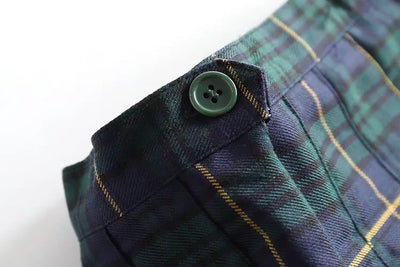 Women plaid Pleated Skirts