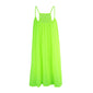 Spaghetti Strap Chiffon Hollow Out Backless Sun Dresses