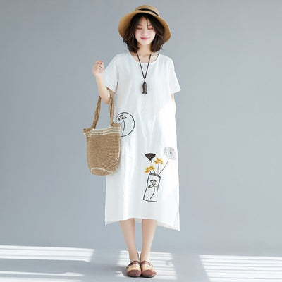 Loose long summer elegant sun dress clothes