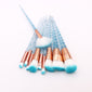 10pcs Blue Purple Unicorn Makeup Brushes Set