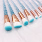 10pcs Blue Purple Unicorn Makeup Brushes Set