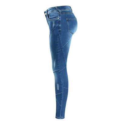 Women`s Crossing Line Patchwork Stretch Skinny Pants