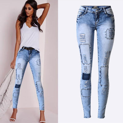 Ripped Jeans for Women Holes Skinny Jeans