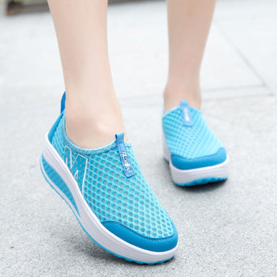 Summer Shoes Woman Breathable Air Mesh Flat Platform