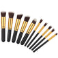 10pcs Rainbow Makeup Brushes Set