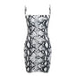 Knitted Snake print short sun dress
