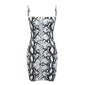 Knitted Snake print short sun dress