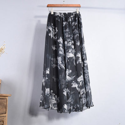 Florals Print Long Skirt Female