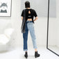 High Waist Patchwork Detachable Blue Jeans
