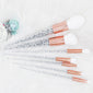 Sliver Diamond Unicorn Crystal Makeup Brushes Set