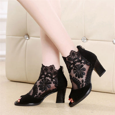 Women Sandals Square High Heel