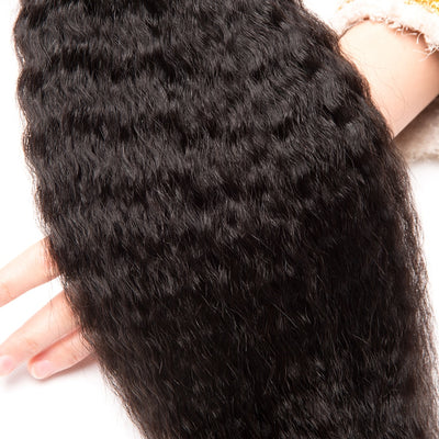 Kinky Straight Hair Peruvian Hair Bundles