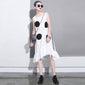 Women Black Sun Dress Large Dots Patches