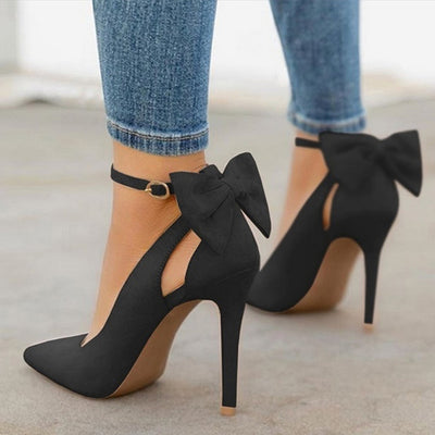 Women Shoes Pointed Toe Buckle Strap Butterfly