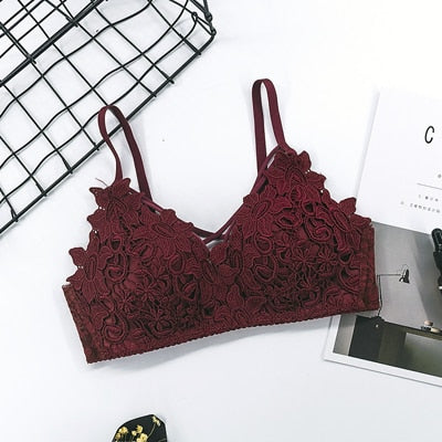 Lingerie Lace Floral Embroidery Bra Underwear