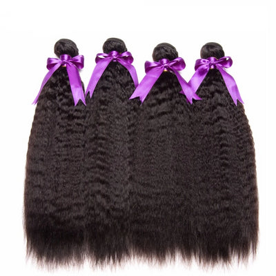 Kinky Straight Hair Peruvian Hair Bundles