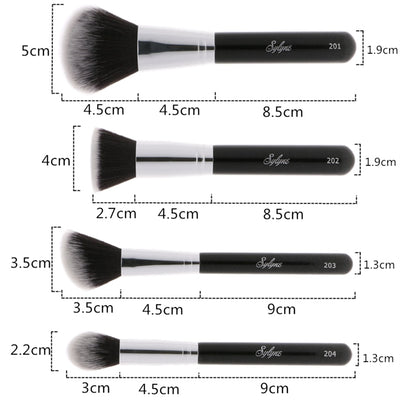 Makeup Classic black foundation make up brush kit tools.