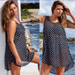 Women Chiffon Polka Dot perspective Mini Sun Dress