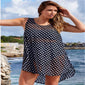 Women Chiffon Polka Dot perspective Mini Sun Dress