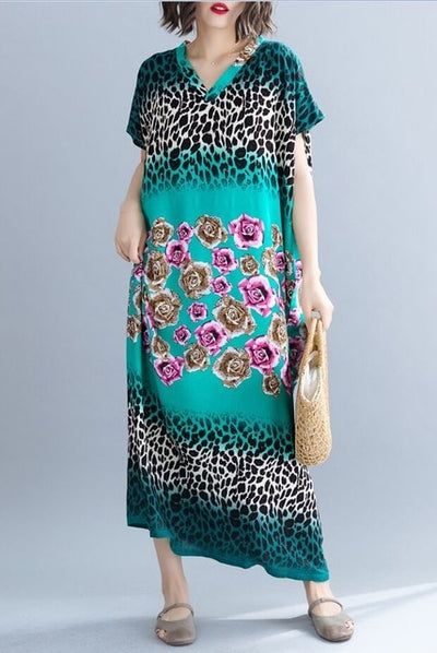 Cotton vintage floral plus size sun dress