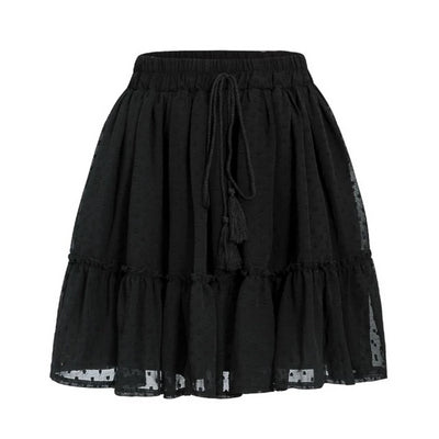 Simplee Casual polka dot mini women skirt