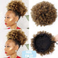 Ponytail Chignon Hair Extensions Synthetic Puff Afro Short Kinky Curly