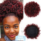 Ponytail Chignon Hair Extensions Synthetic Puff Afro Short Kinky Curly