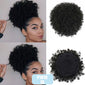 Ponytail Chignon Hair Extensions Synthetic Puff Afro Short Kinky Curly