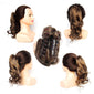 Short Wavy Ponytail Hair Extensions Claw Ponytails