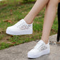 Summer casual ladies shoes cutouts lace canvas hollow