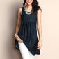 Sun dresses large sizes women tunic summer sleeveless dress
