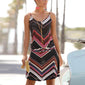 Printed O-Neck Beach Bodycon Mini Camis Sun Dresses