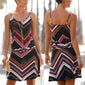 Printed O-Neck Beach Bodycon Mini Camis Sun Dresses