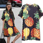 Women Pineapple Printing Casual Beach Sundress